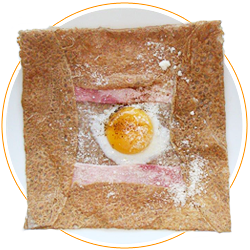 Galette mit Schinken und Ei